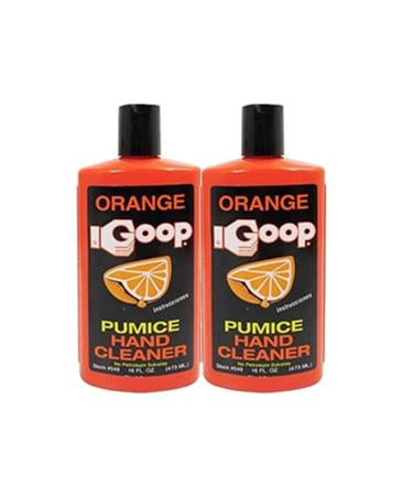 Goop Multi-Purpose Hand Cleaner Orange Citrus Scent and Pumice - Waterless Hand Degreaser and Laundry Stain Remover - Non-Toxic Cleaner to Remove Dirt, Oil, Paint, Ink, and Clothes Stains - 16oz (Pack of 2) 16 Ounce (Pack …