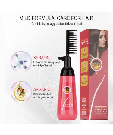 CIWICH Argan Oil & Keratin Straight Hair Cream - 4.5 Fl Oz | Hair Straightening Treatment | Light Fragrance | All Hair Types - Buy Online on GoSupps.com