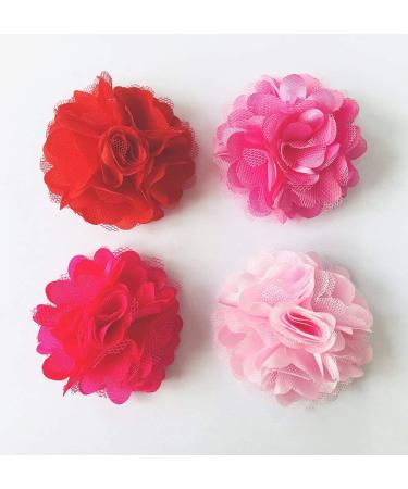 BIPY 4pcs 5cm Pinks Female Dogs Collars Flowers Charms Slides Flowers Bows For Cat Puppy Small Medium Dog Grooming Accessory - Buy Online on GoSupps.com