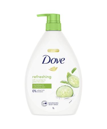 Dove Go Fresh Touch Body Wash  Cucumber and Green Tea  33.8 Ounce (1 Liter) International Version