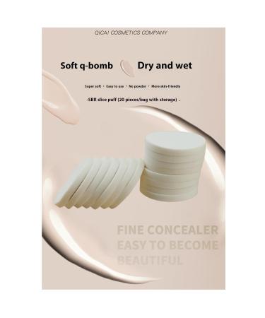 40-Piece Round Makeup Sponge Set - Wet & Dry Powder Puffs for All Skin Types - Perfect for Foundation & Blush - Buy Online on GoSupps.com