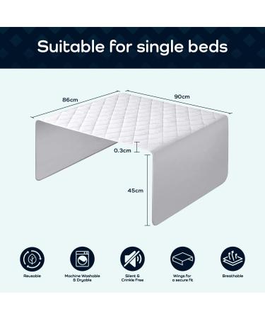 Buy Waterproof Bed Inlay 2-Pack | Guardedsleep Washable Pads for Adults & Children | Reusable Bed Wet Mat - Discrete White - Buy Online on GoSupps.com