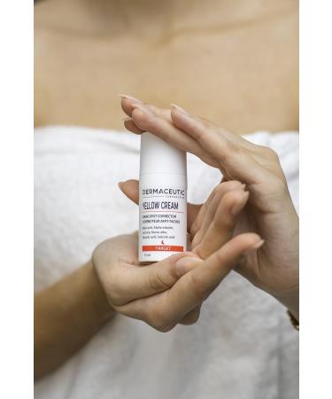 Yellow Cream by Dermaceutic - Anti-dark spot corrector containing Kojic Acid Alpha-Arbutin Licorice Extract White Mulberry Extract Glycolic and Salicylic Acid - 15ml - Buy Online on GoSupps.com