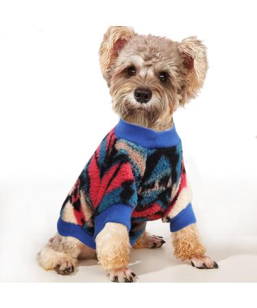 Yaodhaod dog sweater for small dogs fleece dog sweater ethnic style dog winter clothing ultra soft thermal winter warm puppy sweatshirt pet sweater (s pink) s pink - Buy Online on GoSupps.com
