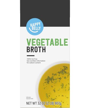 Amazon brand - Happy Belly Veggie Ready to Serve Broth, 32 Ounce