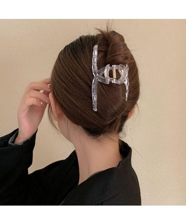 Honbay 6PCS Clear Plastic Hair Claw Clips - Non Slip Large Hair Clamps for Women | Stylish Hair Accessories for Thin to Thick Hair - Buy Online on GoSupps.com