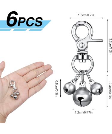 Dacitiery 6 Pcs Pet Bells for Collars Dog Triple Bell Pendant Dog Bell Collar Charm Loud Dog Bells Key Rings for Dog Cat Collar Decoration and Training - Buy Online on GoSupps.com