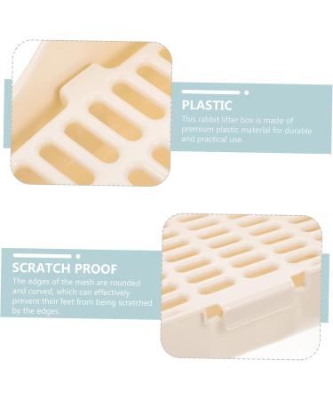 HANABASS Box Rabbit Toilet Dog Wig Bunny Toilet Bunny Potty Rat Dog Litter Pan Pet Pee Toilet White Plastic 28.5X23.5X15.5CM White - Buy Online on GoSupps.com