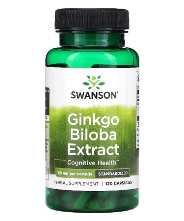 Swanson - Ginkgo Biloba | Natural Brain & Memory Support - 120 Capsules