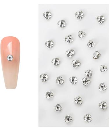 Nail Clear Nails Art White Nail Gems Nail Rhinestones Nails Art Decorations For Acrylic Nails Nails Art White Nail Crystals Gems Clear Nail Rhinestones For Wedding 4mm - Buy Online on GoSupps.com