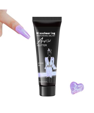 Glitter Gel Nail 15ml | Glitter Gel for Nails 15ml Gel Glue for Nails Uv Light Trendy Design Uv Nail Glue for Salon Nail Easy at Home Uwariloy 06