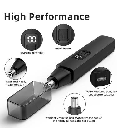 Smity Rechargeable Nose Hair Trimmer with LED Light - Dual Edge Blades for Painless Ear and Eyebrow Grooming - Buy Online on GoSupps.com