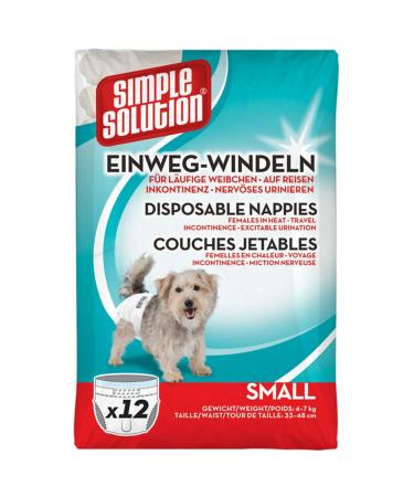 Simple Solution Disposable Dog Diapers Size S Pack of 12 - Buy Online on GoSupps.com