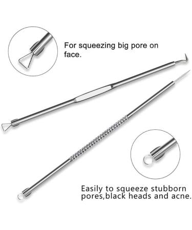 Blackhead Remover Pimple Extractor Tool Acne Kit - Blemish Treatment for Nose & Face Skin - Buy Online on GoSupps.com
