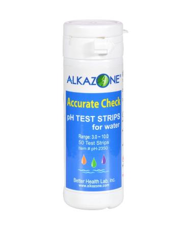 AlkaZone Accurate Check pH Test Strips For Water - 50 Strips
