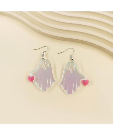Feyley Acrylic Halloween Spectre Earrings | Rainbow Glow Party Jewelry for Women & Girls - Buy Online on GoSupps.com