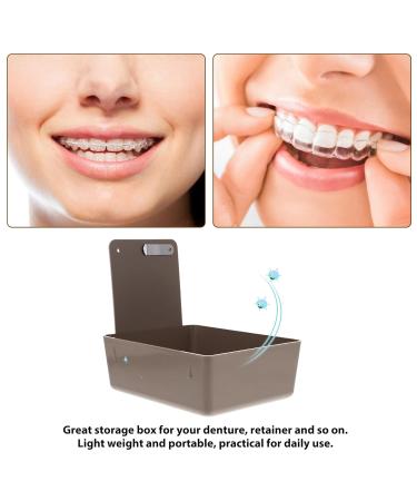 Beaupretty Night Guard Box - Plastic Holder for False Teeth Storage & Bath Fixing Grey | International Shipping Available - Buy Online on GoSupps.com