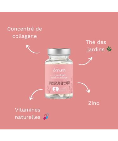 OMUM - Marine collagen supplement: Boosts elasticity and hydration of the skin - 60 capsules - La Surdou e - Anti-aging and stretch mark - Natural Made in France compatible with pregnancy and - Buy Online on GoSupps.com