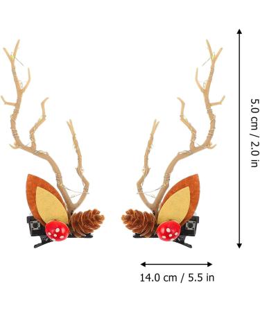 minkissy 2 Pairs Christmas Glow Barrette Christmas Hairpin Glowing Hairpin Girl Hair Accessories Girls Hair Ties Hair Ornaments for Women Xmas Hair Clips Antlers Deer Horns Hair Holder Ear - Buy Online on GoSupps.com