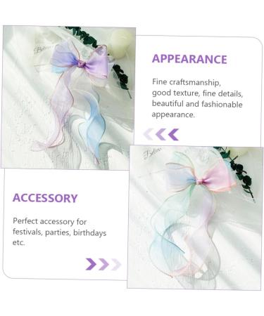 minkissy 1pc Streamer Hairpin Double Hair Bows Hair Barrettes for Kids Hair Bowknot Barrette Hairpin Decor Girl Baby Hair Clip Baby Tiara Party Hair Decoration Fabric Big Bow Miss Hair Ring - Buy Online on GoSupps.com
