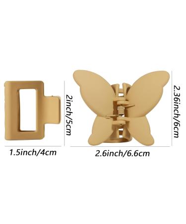 8 Pack 2.36 Inch Hair Claw Clips for Women - Matte Butterflies Hair Clamps - Gifts for Girls - Thin to Medium Hair Accessories - Buy Online on GoSupps.com