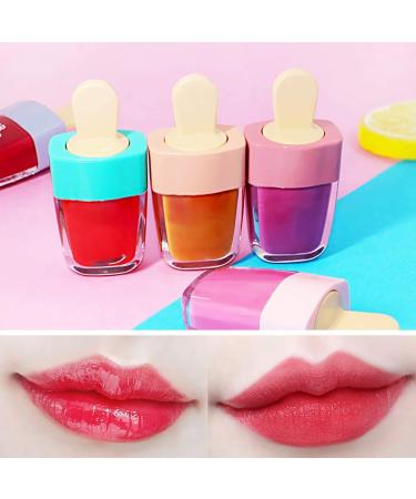 JOLLYSTYLE 15PCS Ice Cream Shape Lip Gloss Tubes - Refillable Clear Containers for DIY Cosmetics | Pink, Green, Blue - for Girls & Women - Buy Online on GoSupps.com