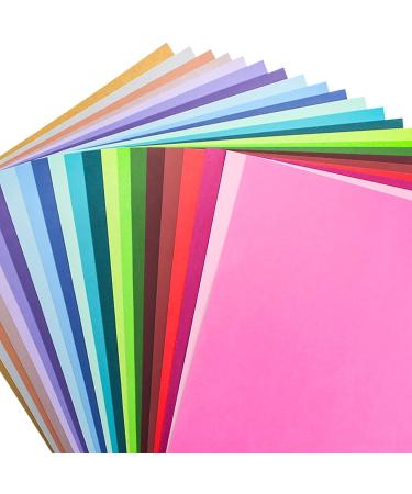 24 Sheets A4 Self Adhesive Cardstock Paper | 22 Colored Printable Sticker Sheets for Crafts | Compatible with Cricut & Die Cutting Machines - Buy Online on GoSupps.com