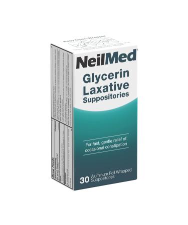 NeilMed Glycerin Laxative Suppositories Gentle Relief from Constipation Fast Acting indivdually Wrapped 30 ct