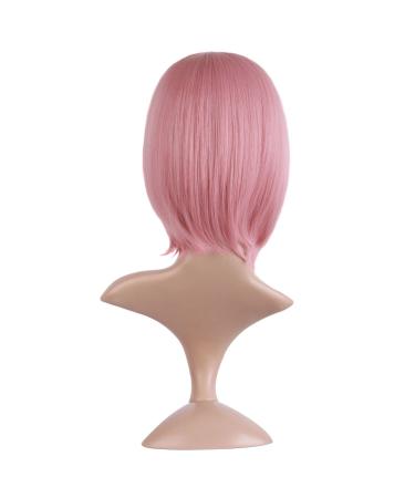 Buy MapofBeauty Blush Pink Short Straight Hair BOB Wig - 12/30cm Natural Look for Women | International Shipping Available - Buy Online on GoSupps.com