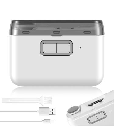 Electric Nail Clipper with Light 500mAh Rechargeable Nail Clipper with Nail Scraps Storage 2 Speed Low Noise Electric Nail Cutter Safety Fingernail Trimmer Electric Nail Trimmer for Adult #