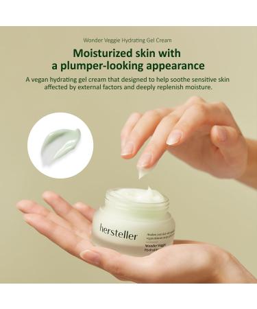 Hersteller Wonder Veggie Hydrating Gel Cream 50ml 1.7 Fl Oz Superfood Kale Leaf Extract Deep Hydrating Moisturizing Vegan Facial Skin Korean Skincare - Buy Online on GoSupps.com