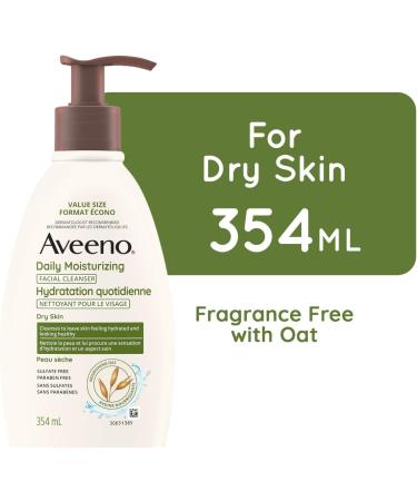Aveeno Daily Moisturizing Facial Cleanser - Oat Face Wash - Daily Cleanser - Fragrance Free 354 mL white - Buy Online on GoSupps.com