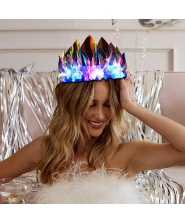 GORTIN LED Light Up Glowing Crown Headband - Luminous Tiara for Nightclub Party Cosplay - Women and Girls Hair Accessory - Buy Online on GoSupps.com