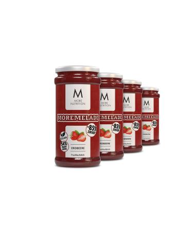MORE NUTRITION Moremelade 4 x 240g Strawberry Light Fruit Spread 4 x Strawberry