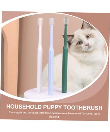 SEWOART 4pcs Toothbrush Plaque off Cats Cat Toothpaste and Brush Kit Kitten Supplies Pet Accessory Plastic - Buy Online on GoSupps.com