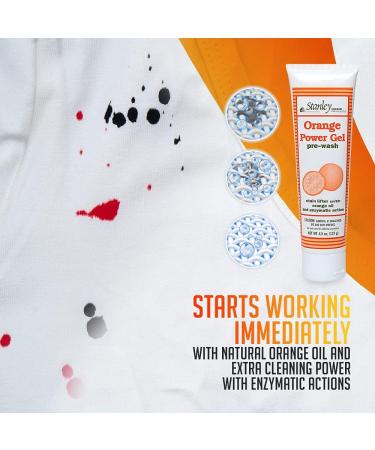 Stanley Home Products Orange Power Gel - Instant Laundry Stain Remover for Tough Stains | Cleans & Deodorizes Fabrics | 4.5 oz - Buy Online on GoSupps.com