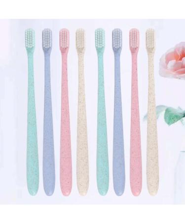 Minkissy Soft Toothbrush Set - 4 Boxes 8 Pieces | Slim Manual Toothbrush for Adults | Portable Oral Care Tool with Cap - Ideal for Camping & Travel - Buy Online on GoSupps.com
