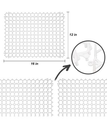Ley's Cat Repellent Outdoor Scat Mat - 12 Pack 16 x 12 Inch Spiked Cat Deterrent for Garden & Yard | Animal Barrier Fence - White - Buy Online on GoSupps.com