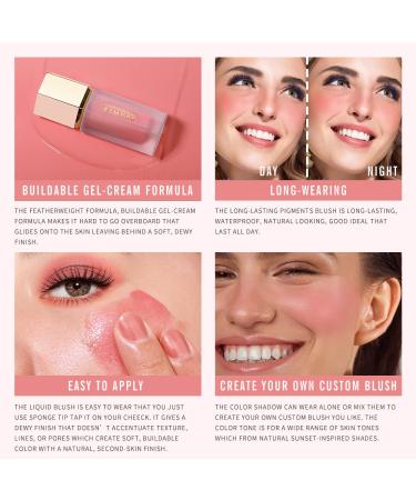 KIMUSE Soft Cream Blush Makeup - Long-Wearing Liquid Blush for Cheeks - Smudge Proof, Dewy Finish - Mystery-Cool Pink - Buy Online on GoSupps.com