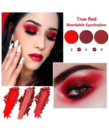 Afflano Black Red Eyeshadow Palette - Highly Pigmented Goth Clown Halloween Makeup & Joker Vampire Christmas Looks - Buy Online on GoSupps.com
