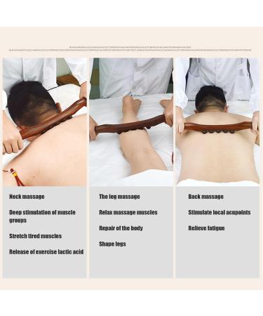 Shop Premium 48 cm Gua Sha Wooden Stick | Non-Slip Curved Massage Tool for Neck & Back Relief - International Shipping Available - Buy Online on GoSupps.com