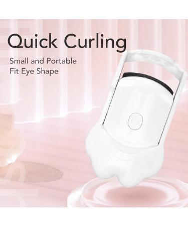 Heated Eyelash Curlers Electric Lash Curler Handheld Eyelash Heated Curler USB Rechargeable Eye Lash Curler 2 Tempreture Setting (White) - Buy Online on GoSupps.com
