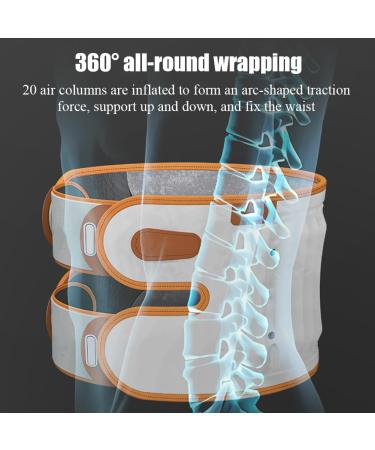 RK XKJ Inflatable Lumbar Support Belt - Electric Pressure Relief for Scoliosis | 360 Complete Back Pain Relief Solution - Buy Online on GoSupps.com