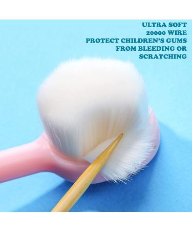 Kids Extra Soft Nano Toothbrush Set - 6 Pieces, 20000 Bristles, Ages 1+, Boys Girls Gum Protecting Cleaning - Cute Style - Buy Online on GoSupps.com