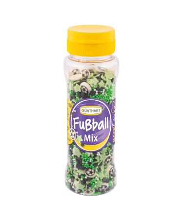 G nthart BackDecor 115 gr football sprinkles made of sugar with small footballs in a practical sprinkle decoration tin 1 pack (115 gr)