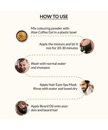 Indus Valley Natural Damage Free Black Mustache & Beard Color for Gray Hair - International Shipping Available - Buy Online on GoSupps.com