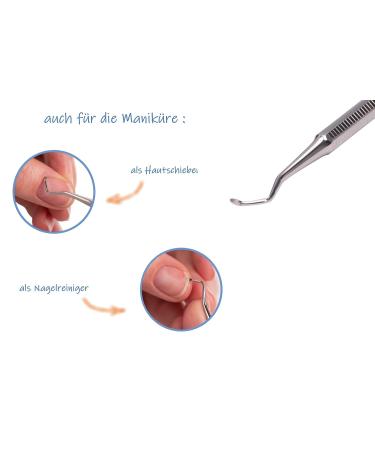 Faude Corner Lifter - Professional Stainless Steel Foot Care Tool for Ingrown Toenails & Nail Cleaning | 17cm Spoon Lifter - Buy Online on GoSupps.com