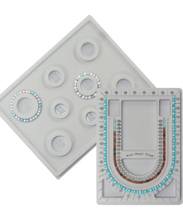 2 Pieces Beading Boards and Mats for DIY Jewelry Making - Necklace and Bracelet Design Trays for Beadwork - Buy Online on GoSupps.com