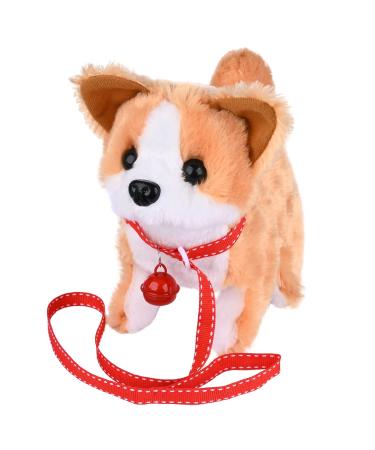WorWoder Plush Shiba Inu Toy Puppy Electronic Interactive Pet Dog - Walking Barking Tail Wagging Stretching Companion Animal for Kids (Shiba Inu)
