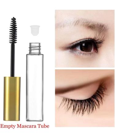 20 Pcs 4ml Transparent Reusable Empty Bottle Tube Container for Eyelash Growth Oil/Mascara - Makeup Vials with Funnels (Gold) - Buy Online on GoSupps.com